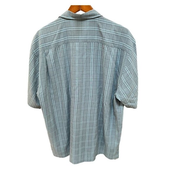 JAMACIA‎ Jaxx Mens Blue Plaid Print Short Sleeve Shirt Size XL - Picture 2 of 8